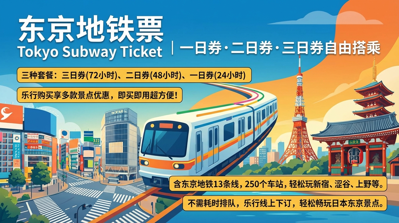东京地铁票 Tokyo Subway Ticket｜一日券・二日券・三日券自由搭乘